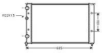 Радиатор VW POLO (6N2) / VW GOLF (1H1) / VW CADDY (9K9A) / SEAT INCA (6K9) 1988-2009 г.