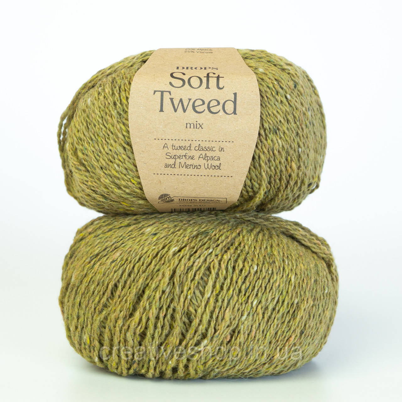 Пряжа Drops Soft Tweed Соус гуакамоле (колір 16 guacamole), фото 1