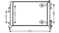 Радиатор AUDI A3 (8P1) / VW GOLF (1K1) / VW TOURAN (1T3) / SKODA YETI (5L) 2003-2022 г.