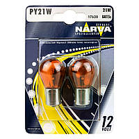 Лампа автомобільна сигнальна NARVA PY21W 17638 2 шт (955180)
