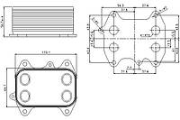 Масляный радиатор AUDI A3 (8P7) / AUDI Q5 (8RB) / VW GOLF (5K1) 2003-2022 г.