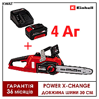 Пила цепная аккумуляторная Einhell FORTEXXA 18/30 Шина 30 см АКБ Li-ion 18В 4 Ач ЗУ