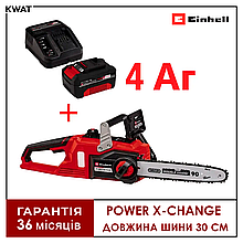 Пила ланцюгова акумуляторна Einhell FORTEXXA 18/30 Шина 30 см АКБ Li-ion 18В 4 Аг ЗУ