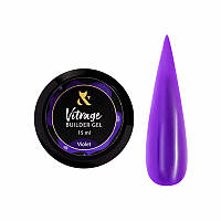 Будівельний вітражний гель F.O.X Vitrage Builder gel Violet, 15 мл