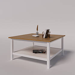 Стіл журнальний квадратний "Хамес" із дерева з ясеневою стільницею