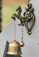 Колокол придверный, литой чугун, чаша.100мм, 18х24см Dinner Bells Cast Iron Craft Decoration