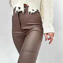 Стильні шкіряні штани жіночі "Casual" (тонкі)| Норма, фото 3