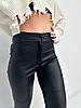 Стильні шкіряні штани жіночі "Casual" (тонкі)| Батал, фото 4