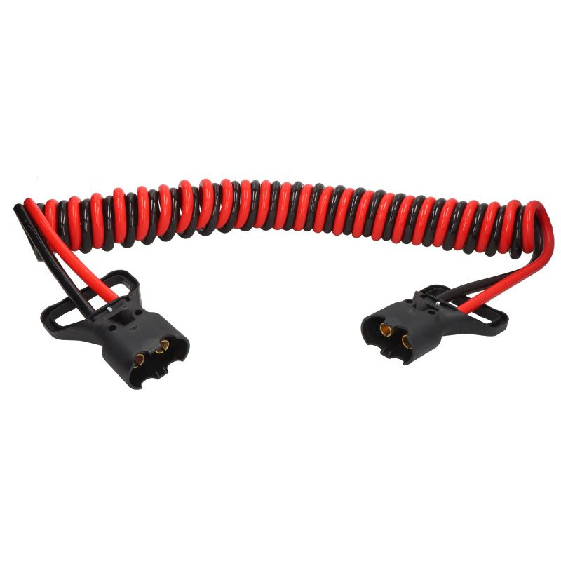 Спіральний кабель причепа зі штекерами 2 PIN TRUCKLIGHT 4 м (2x35 мм)