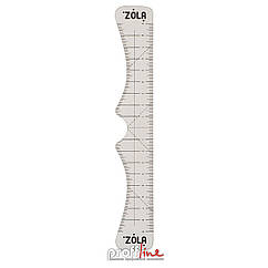 Лінійка для розмітки брів пряма прозора Zola