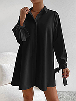 Платье-рубашка женское свободного кроя софт 42-44,46-48 (2цв) "IMMA" недорого от прямого поставщика