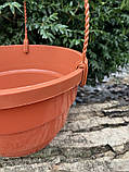 Горщик підвісний круглий 3,7л терракот 23см, фото 2