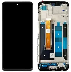 Дисплей Oppo Realme C55 модуль (екран, сенсор) з рамкою, оригінал, Чорний