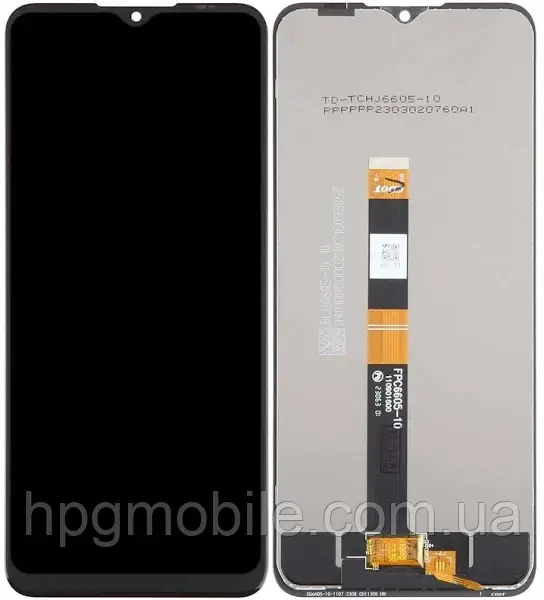 Дисплей Nokia G42/G310 модуль (екран,сенсор) оригінал, Чорний, фото 1