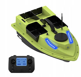 Кораблик для прикормки D19 GPS, 99 точок,4 відсіки, LED Light, 500M, 2KG.