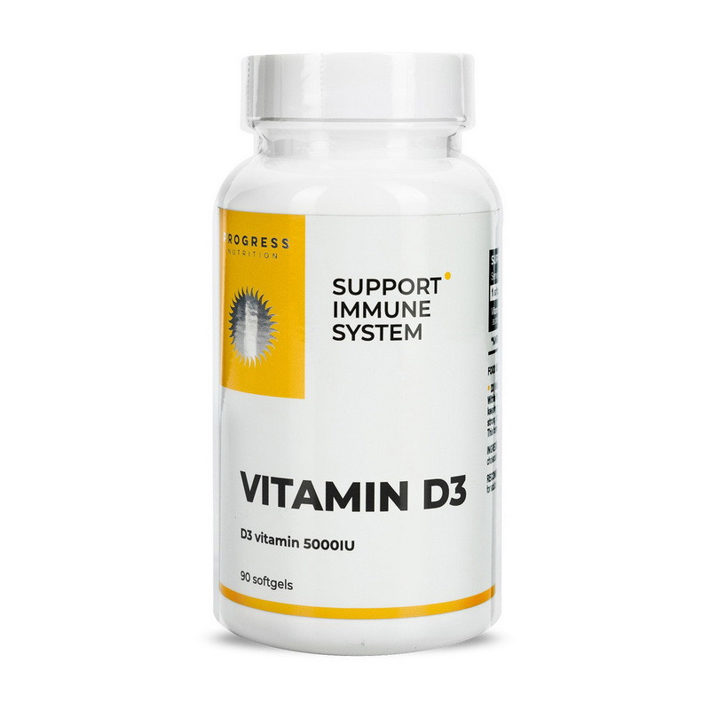 Progress Nutrition Vitamin D3 5000IU 90 sgels