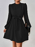 Платье женское базовое с поясом мустанг 42-46,48-52 (3 цв.) "IMMA" недорого от прямого поставщика