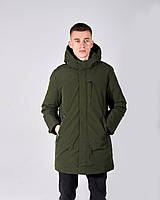 Чоловіча зимова куртка, хакі кольору.