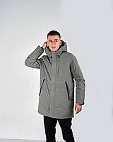 Чоловіча зимова куртка, сірого кольору.