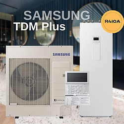 Тепловий насос Samsung ClimateHub TDM Plus з підлоговим гідромодулем AE090MXTPGH/EU / AE260TNWTEH/EU 9 кВт 380В