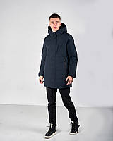 Чоловіча зимова куртка, темно-синього кольору.