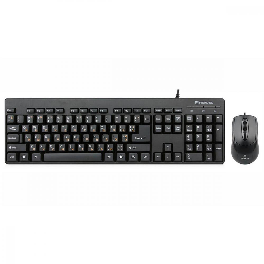 Комплект клавіатура + миша провідна USB Real-El Standard 503 чорний