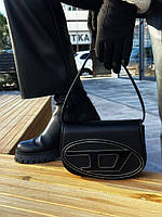 Женская сумка Diesel Кросс боди-экокожа женская сумка Дизель черная на одно отделение с длинным ремешком
