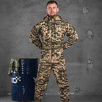 Тактический военный костюм рип-стоп пиксель, военная форма для ВСУ куртка с капюшоном+ брюки