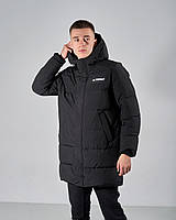 Мужская зимняя куртка Adidas Terrex, черного цвета.