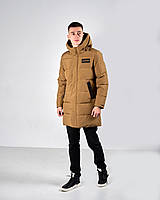 Чоловіча зимова куртка Adidas Terrex, пісочного кольору.