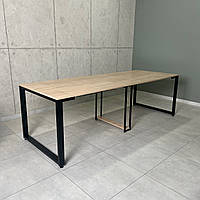 Большой стол трансформер LONG maxi 3,0 м Дуб Сонома / Черный мат