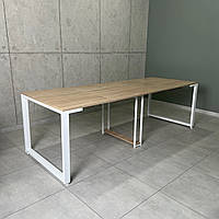 Большой стол трансформер LONG maxi 3,0 м Дуб Сонома / Белый мат