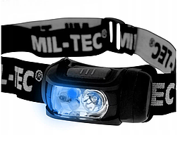 Універсальний Налобний Ліхтар 65 люменів,4 кольори Mil-Tec від Sturm "Headlamp" (15170102) Живлення — 3х ААА/LR03, фото 4