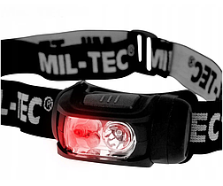 Універсальний Налобний Ліхтар 65 люменів,4 кольори Mil-Tec від Sturm "Headlamp" (15170102) Живлення — 3х ААА/LR03, фото 3