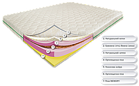 Янг Айленд, 190х80х20, Кокос, Латкес, Memory, Зима/Літо, Коттоновий чохол, матрац ортопедичний