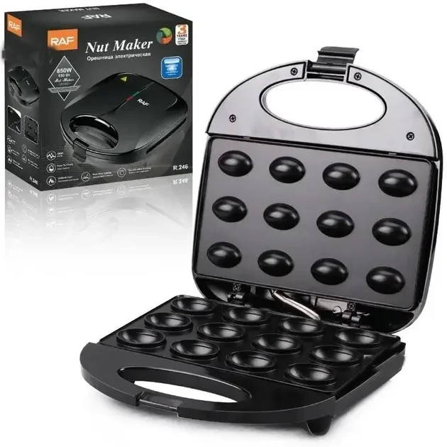Горішниця електрична на 12 горішків RAF R.246 Nut maker, Настільна електроорішениця, Чорна,750 Вт, фото 1
