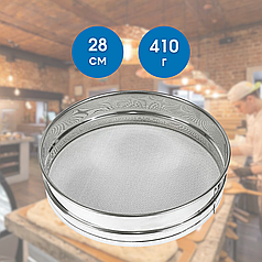 Сито для кухні з нержавіючої 28 Кондитерське сито для борошна Просіювач борошна для пекарні Сито для борошна