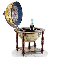 Декоративный настольный глобус-бар деревянный "Градус" диаметр сферы 330 мм