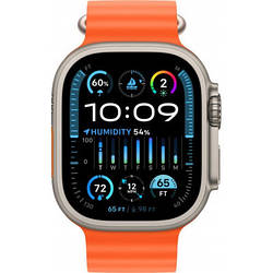 Apple Watch Ultra 2 GPS + Cellular 49mm Titanium Case with Orange Ocean Band MREH3, MRF83
