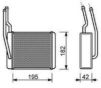 Радиатор отопления FORD TOURNEO CONNECT / FORD FOCUS (DAW, DBW) 1998-2013 г.