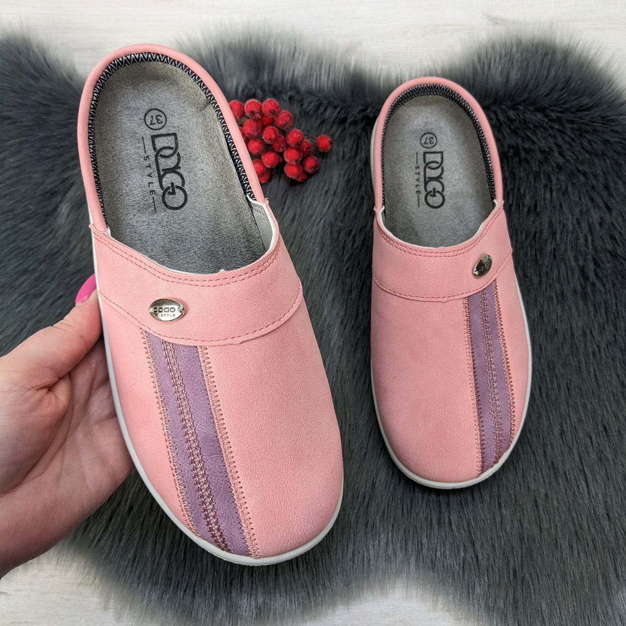 Тапочки жіночі домашні Dago Style рожеві 4157-2