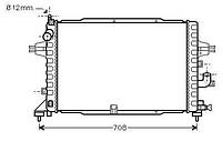 Радіатор охолодження OPEL ASTRA H (A04) / OPEL ZAFIRA B (A05) 2004-2019 г.