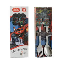 Набір дитячих столових приладів Isfahan Джипи  вилка та  ложка 2 предмети 2114