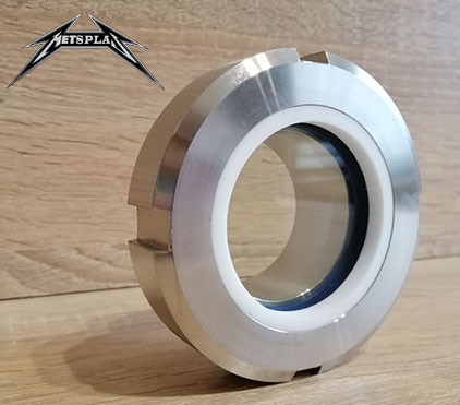 Діоптр плоский (оглядове вікно) приварний з нержавіючої сталі Ду 65 AISI 304, фото 1