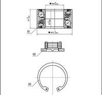 Подшипник колесный MAZDA 2 (DY) / FORD FUSION (JU_) 1998-2014 г.