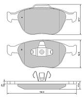 Тормозные колодки дисковые FORD TOURNEO CONNECT 1998-2014 г.