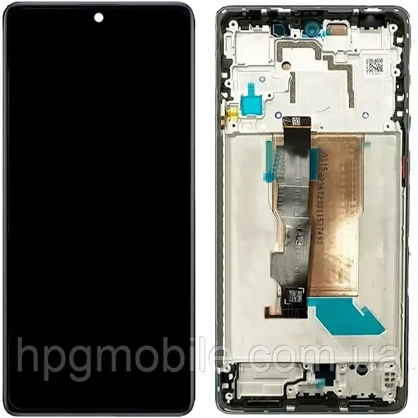 Дисплей для Xiaomi Poco F5 модуль (екран та сенсор) з рамкою, оригінал, Чорний, фото 1