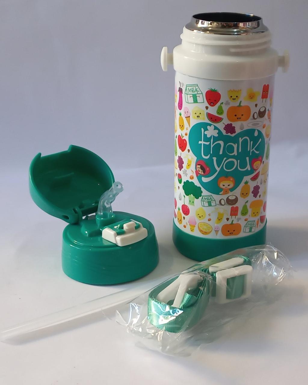 Дитячий термос A-Plus AP-1776-green fruits 320 мл