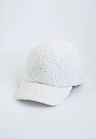 Женская бейсболка кепка материал мерлушка цвет белый размер 56-57