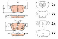 Тормозные колодки FORD USA EDGE / FORD KUGA (DFK) / FORD FOCUS (HP) 2012- г.